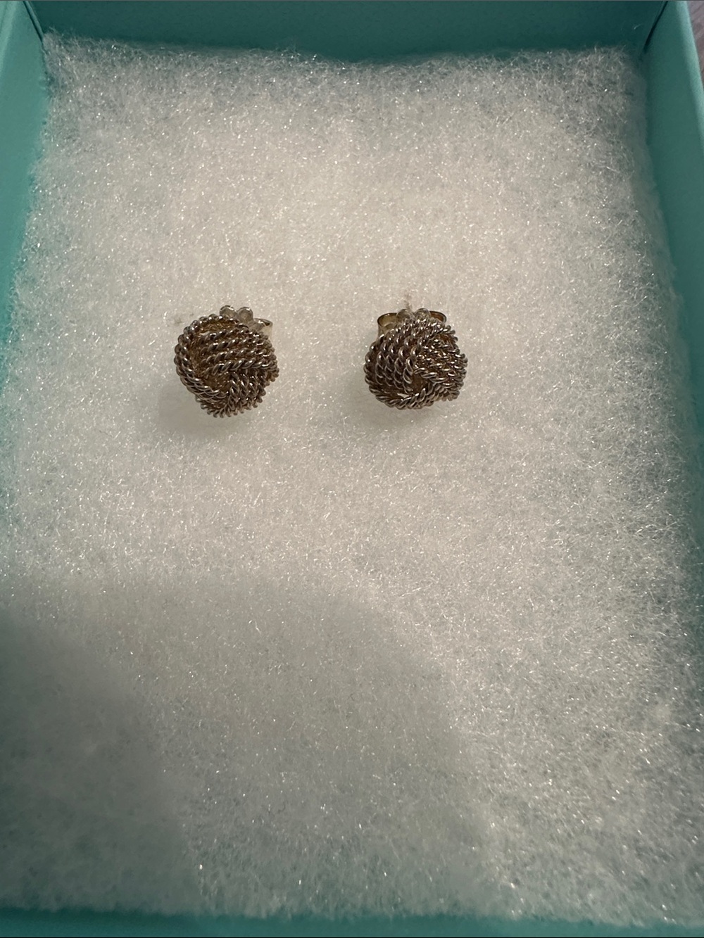 Tiffany & Co. Sterling Silver Somerset Wire Knot Earrings - Picture 2 of 2